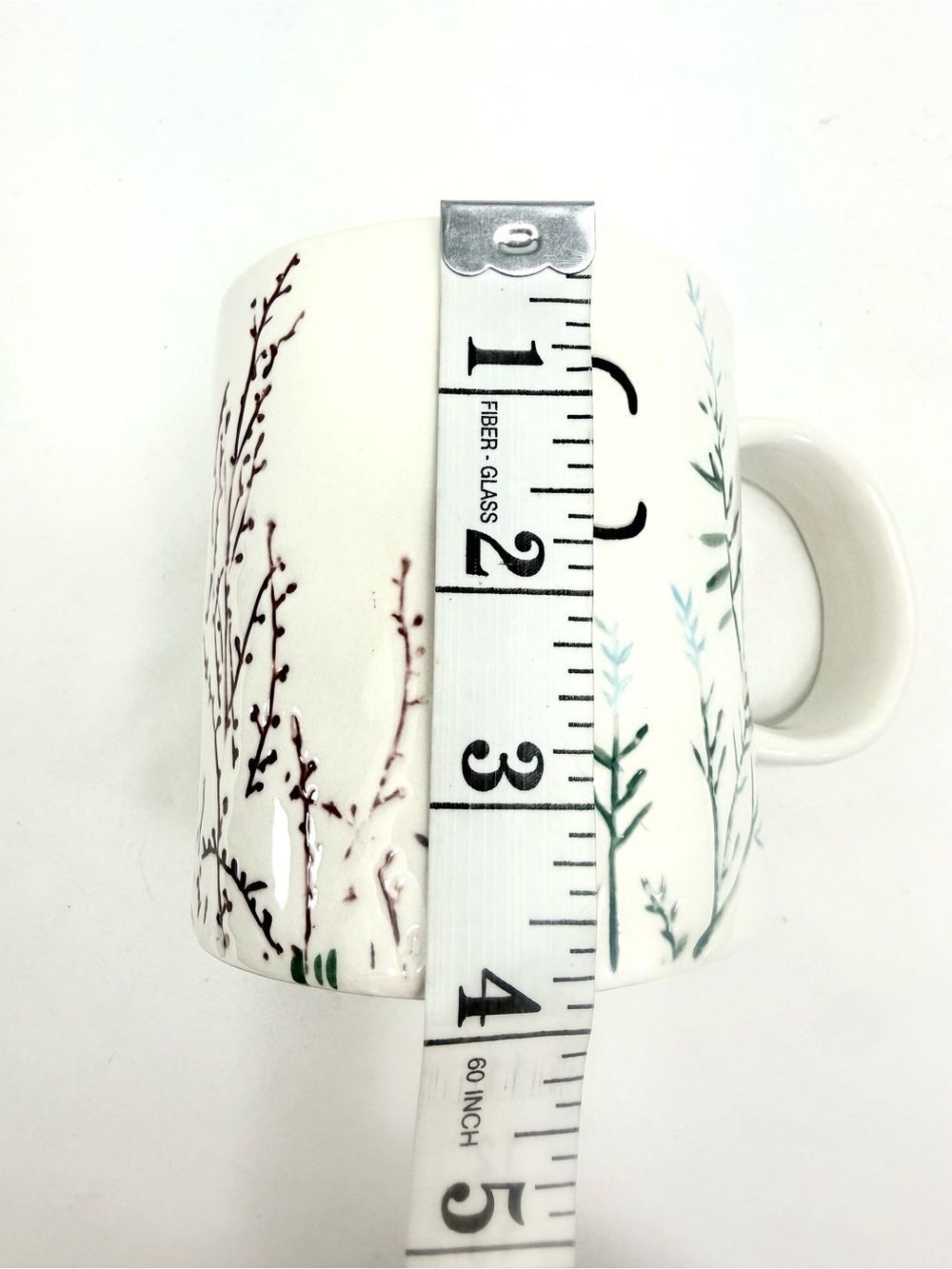 Anthropologie DAGNY Monogram Initial Letter C Textured Botanical Ceramic Mug - Picture 14 of 14